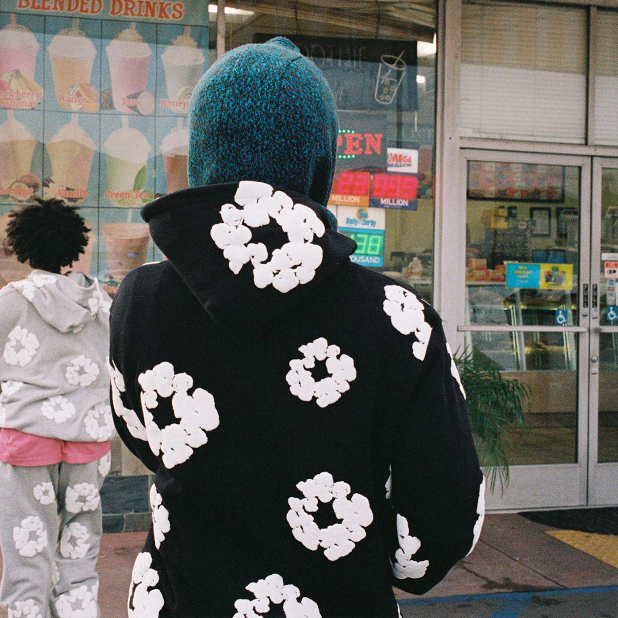 DENIM TEARS THE COTTON WREATH HOODIE BLACK