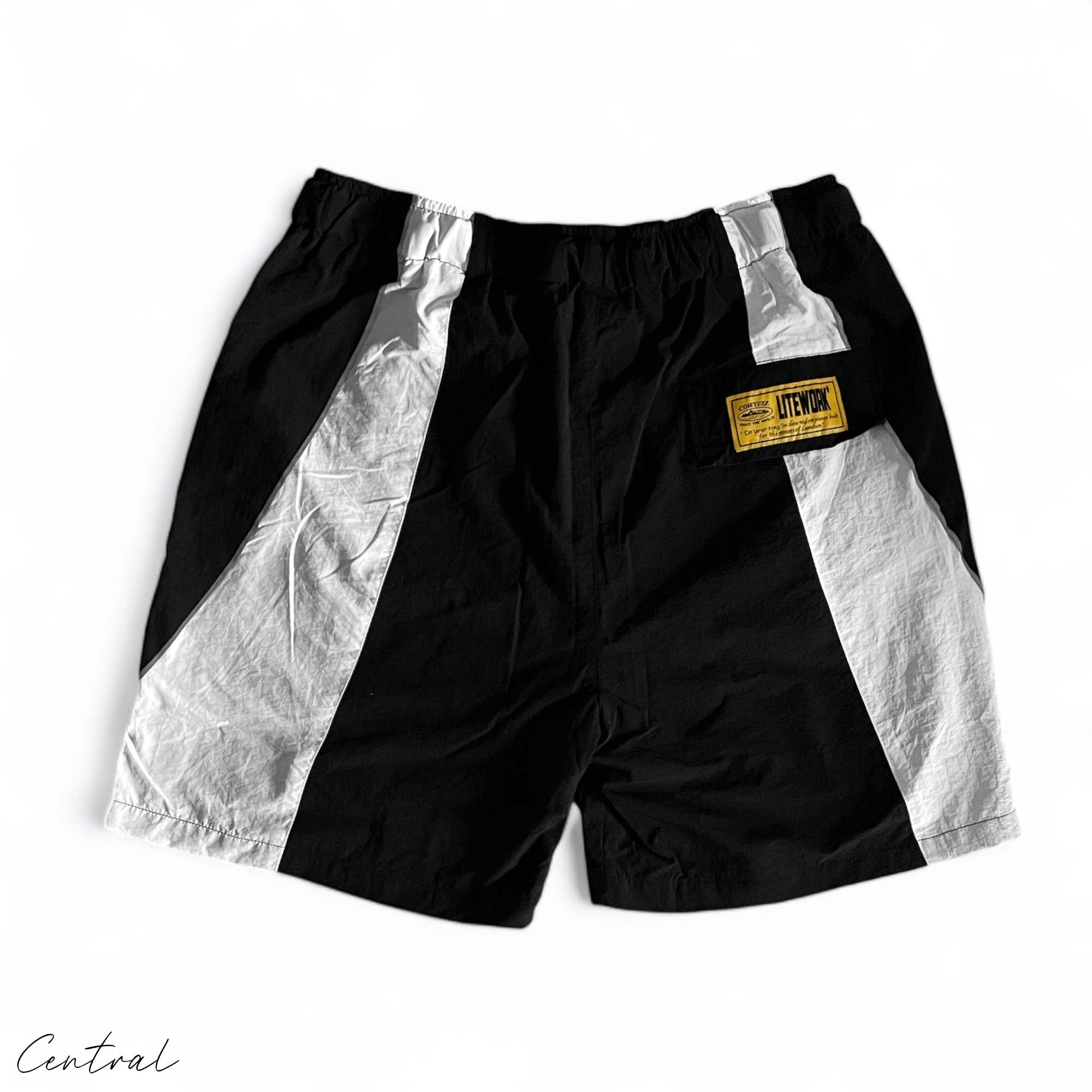 Corteiz Spring Shorts Black-White
