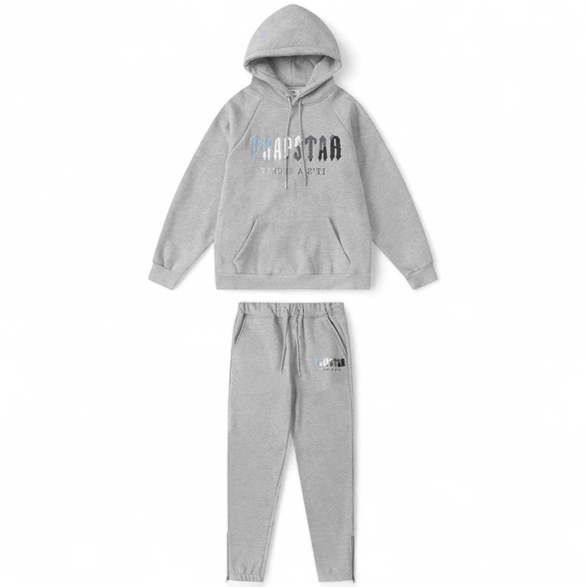 Trapstar Chenille Decoded Tracksuit 'Grey Ice Flavours'