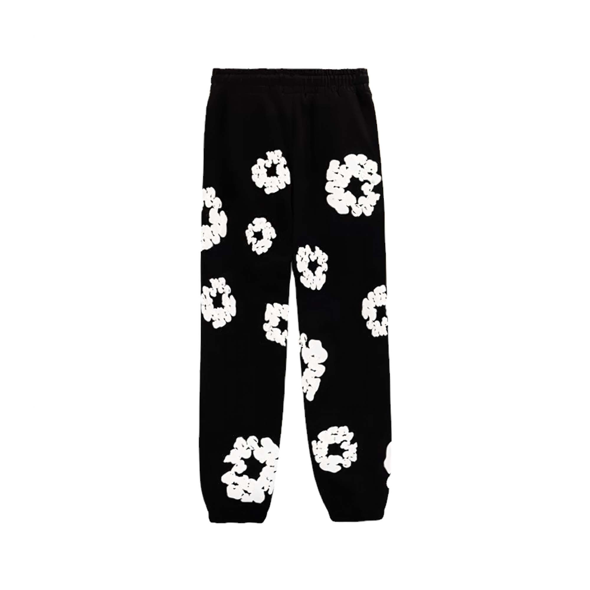 DENIM TEARS THE COTTON WREATH SWEATPANTS BLACK