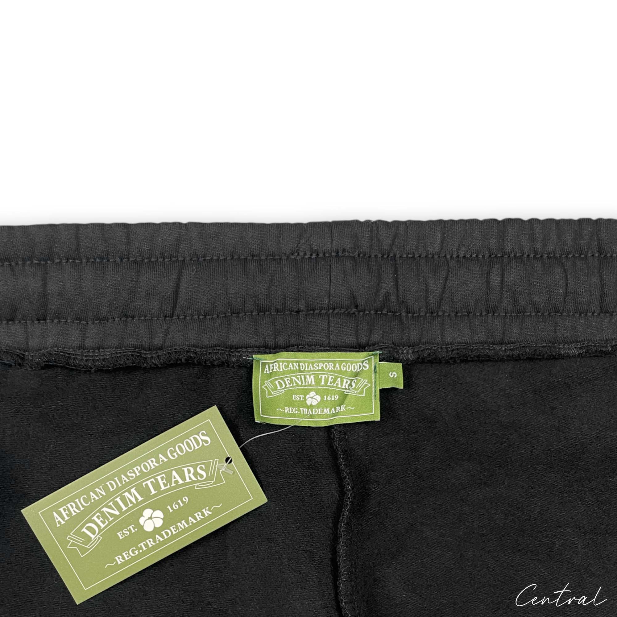 DENIM TEARS THE COTTON WREATH SWEATPANTS BLACK