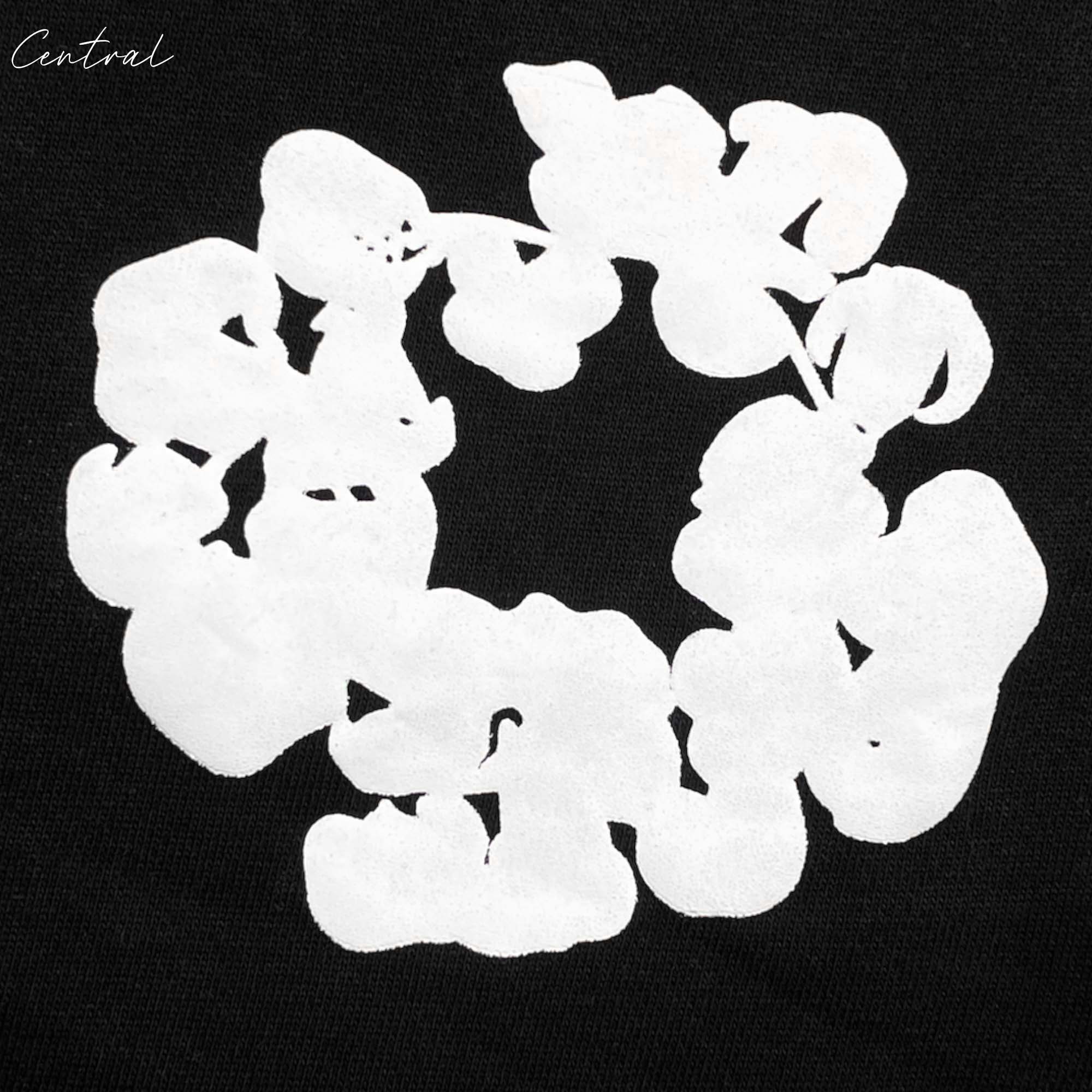 DENIM TEARS THE COTTON WREATH SWEATPANTS BLACK