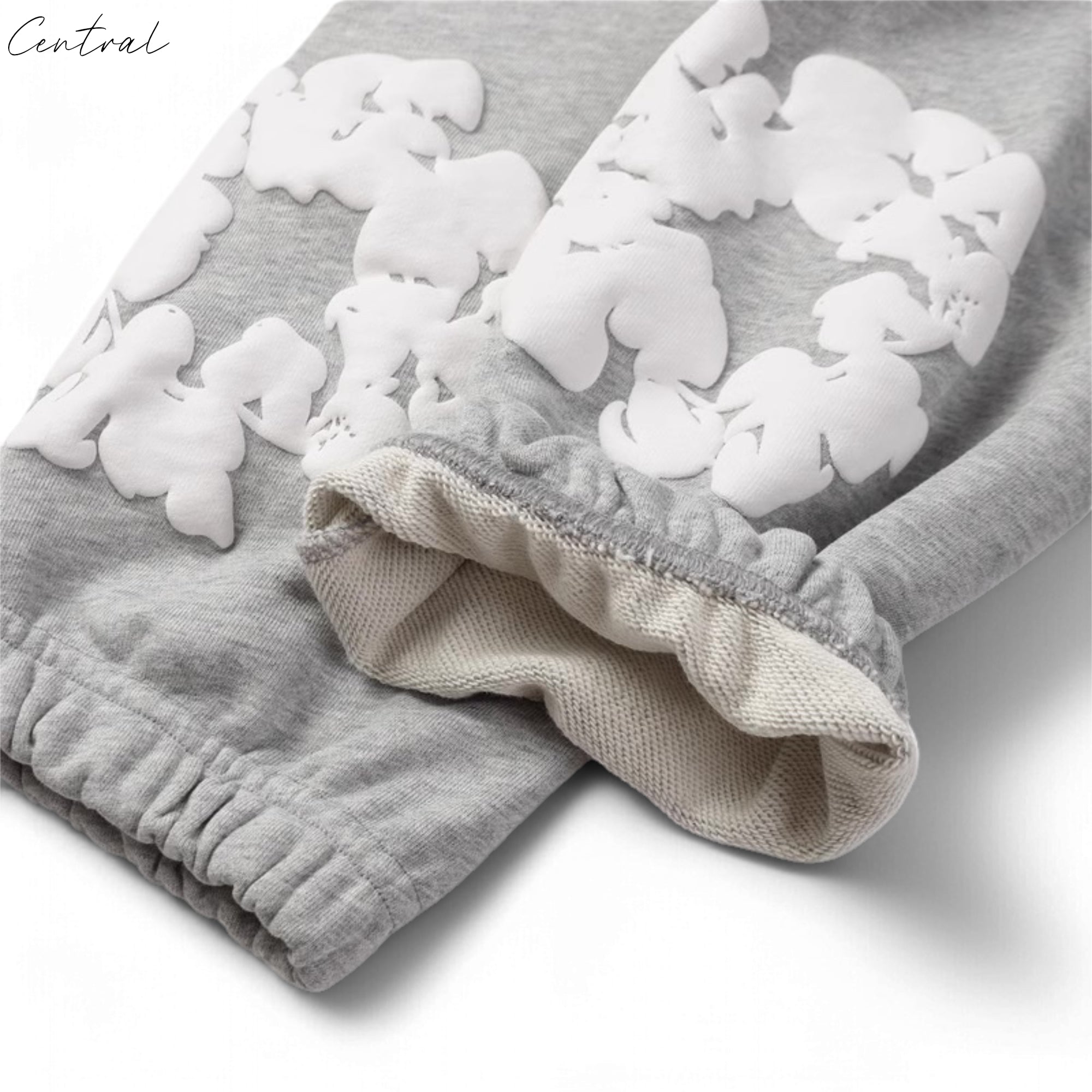 DENIM TEARS THE COTTON WREATH SWEATPANTS GRAY