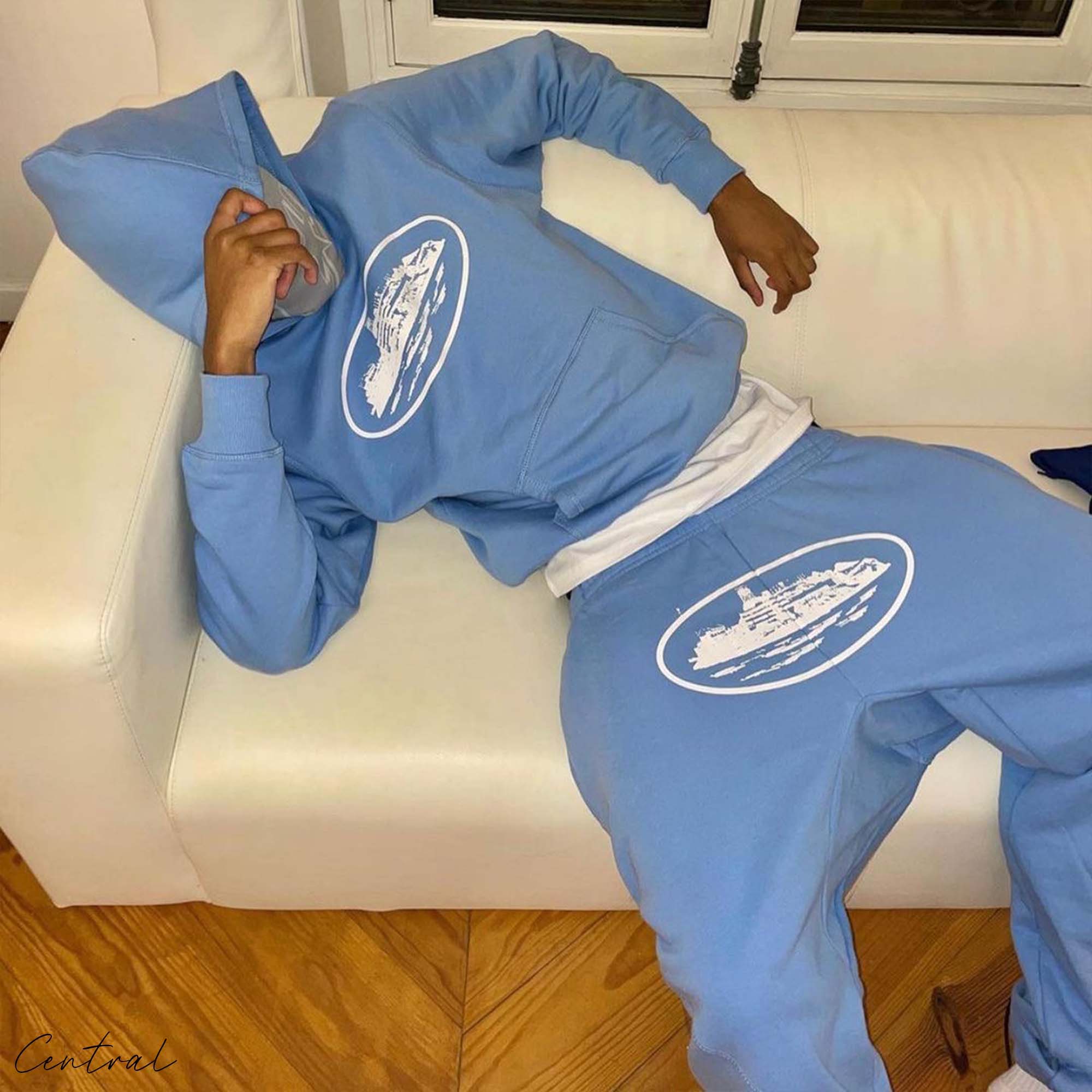 Corteiz Alcatraz Sweatpants Baby Blue