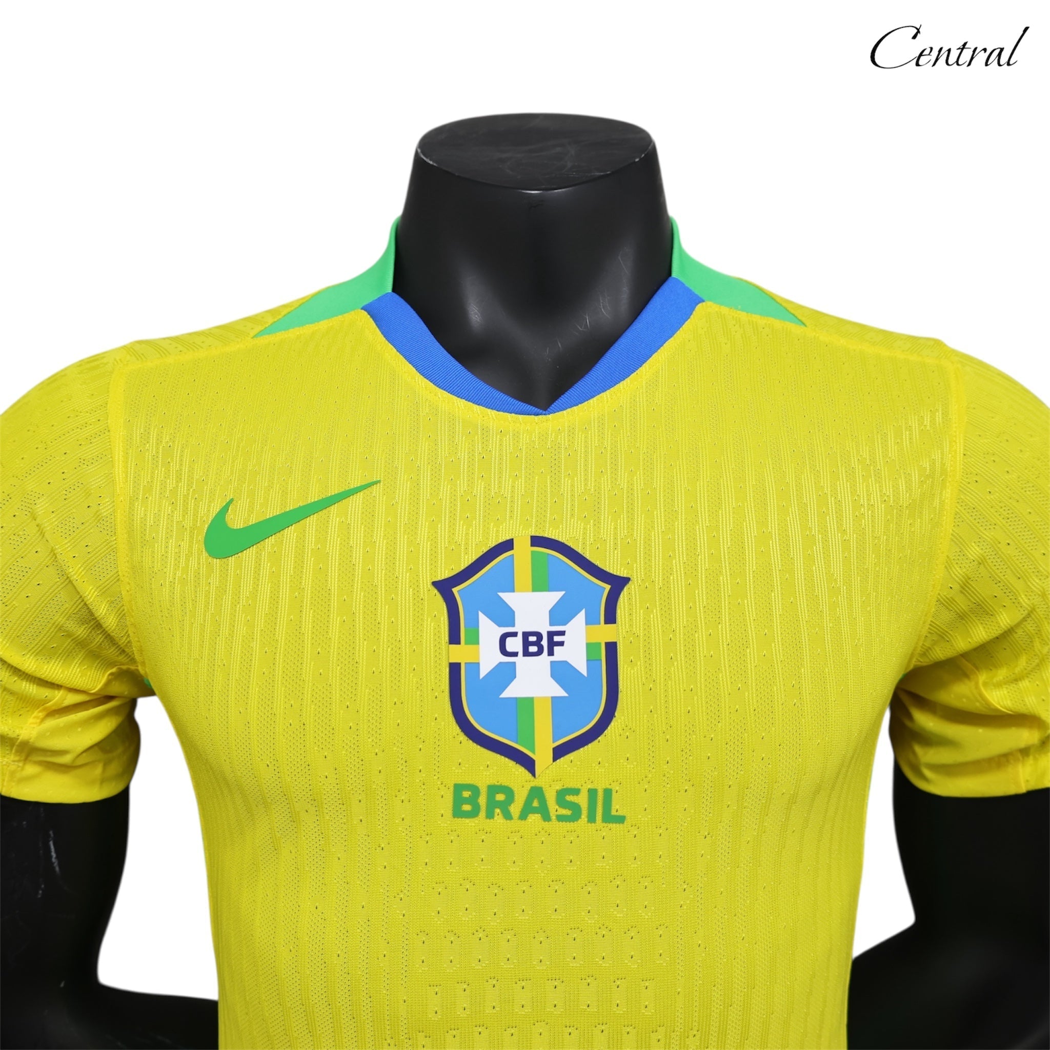 Brazil 25/26 player version jersey by Central.ae, featuring vibrant team colors and logo on a clean background.