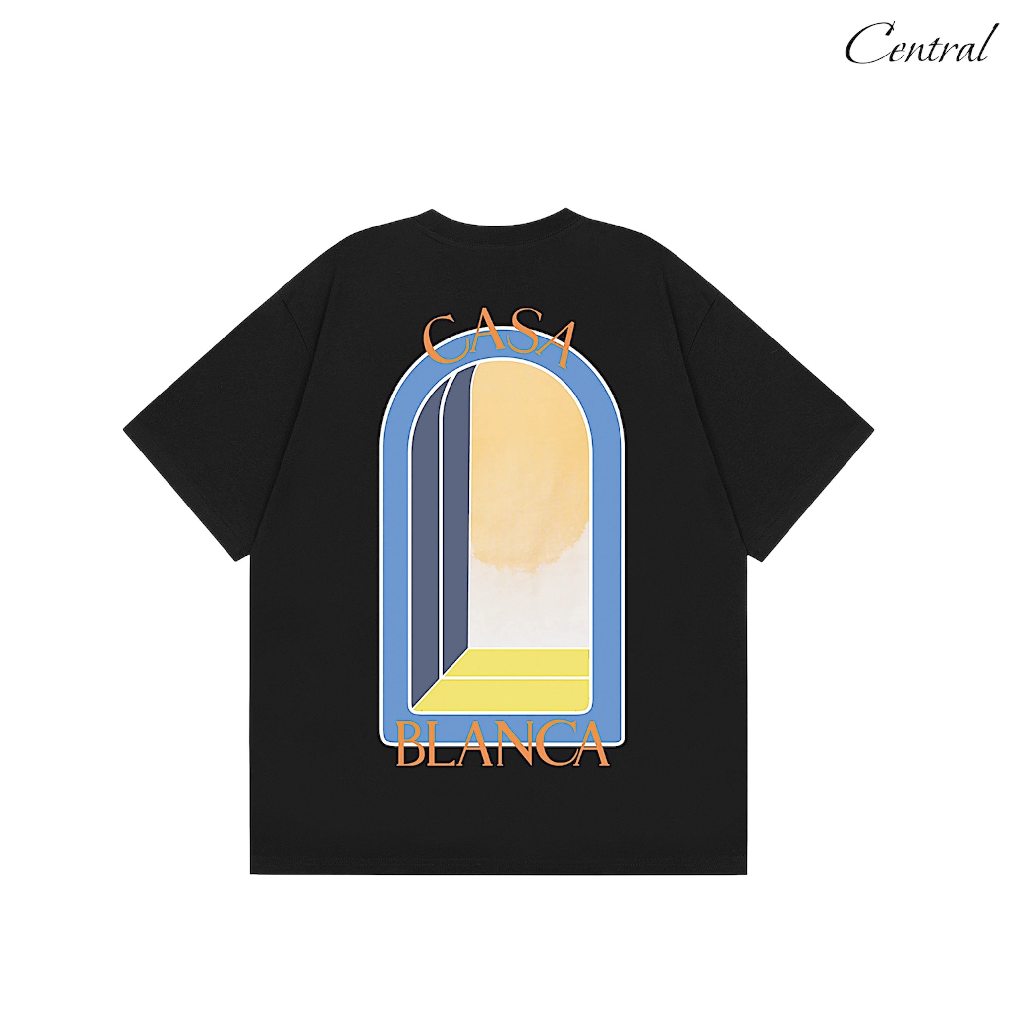 Casablanca t-shirt by Central.ae featuring a stylish design and soft fabric in a casual setting.