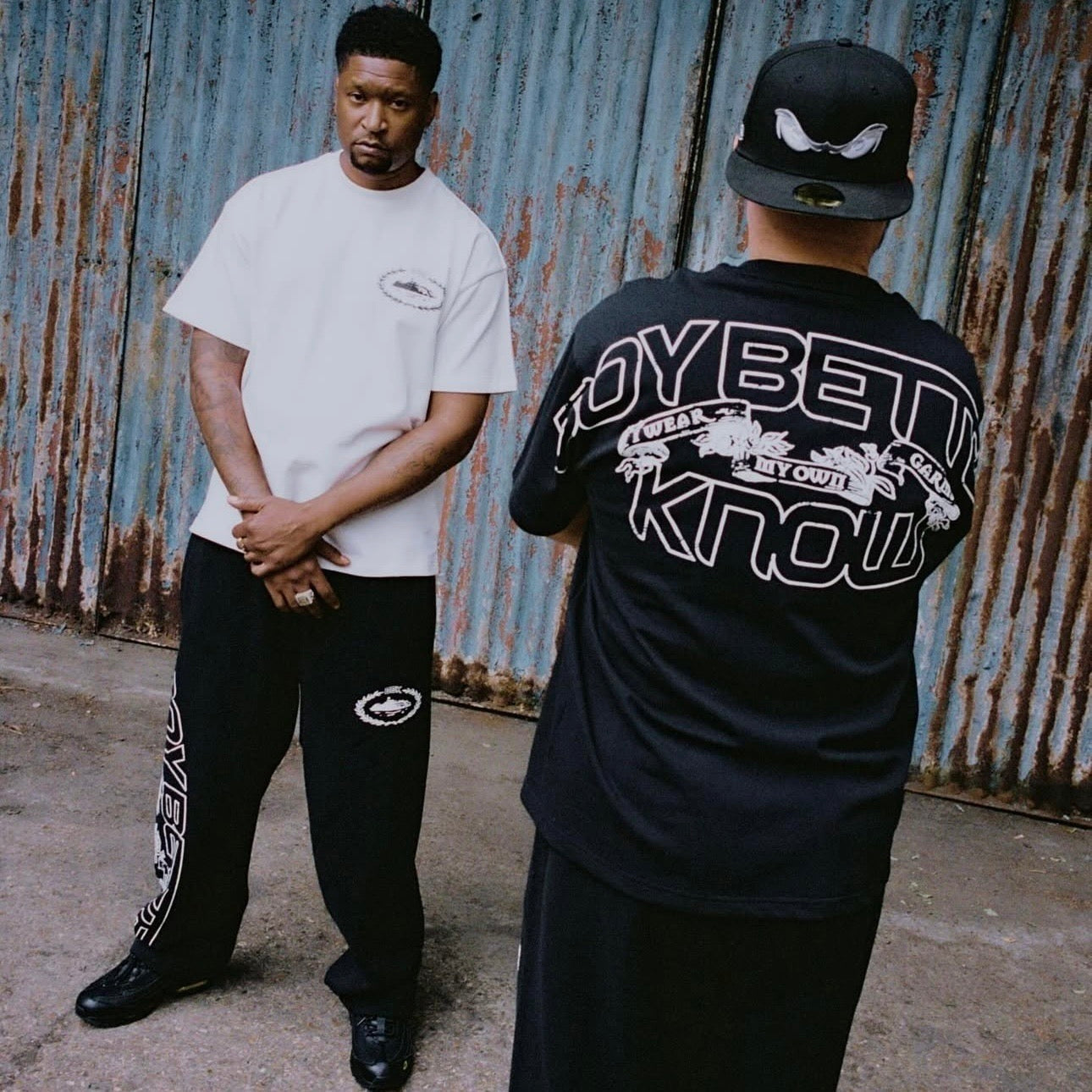 Corteiz x BBK Royale Tee in black, featuring a bold logo print on soft cotton fabric. Casual streetwear style.