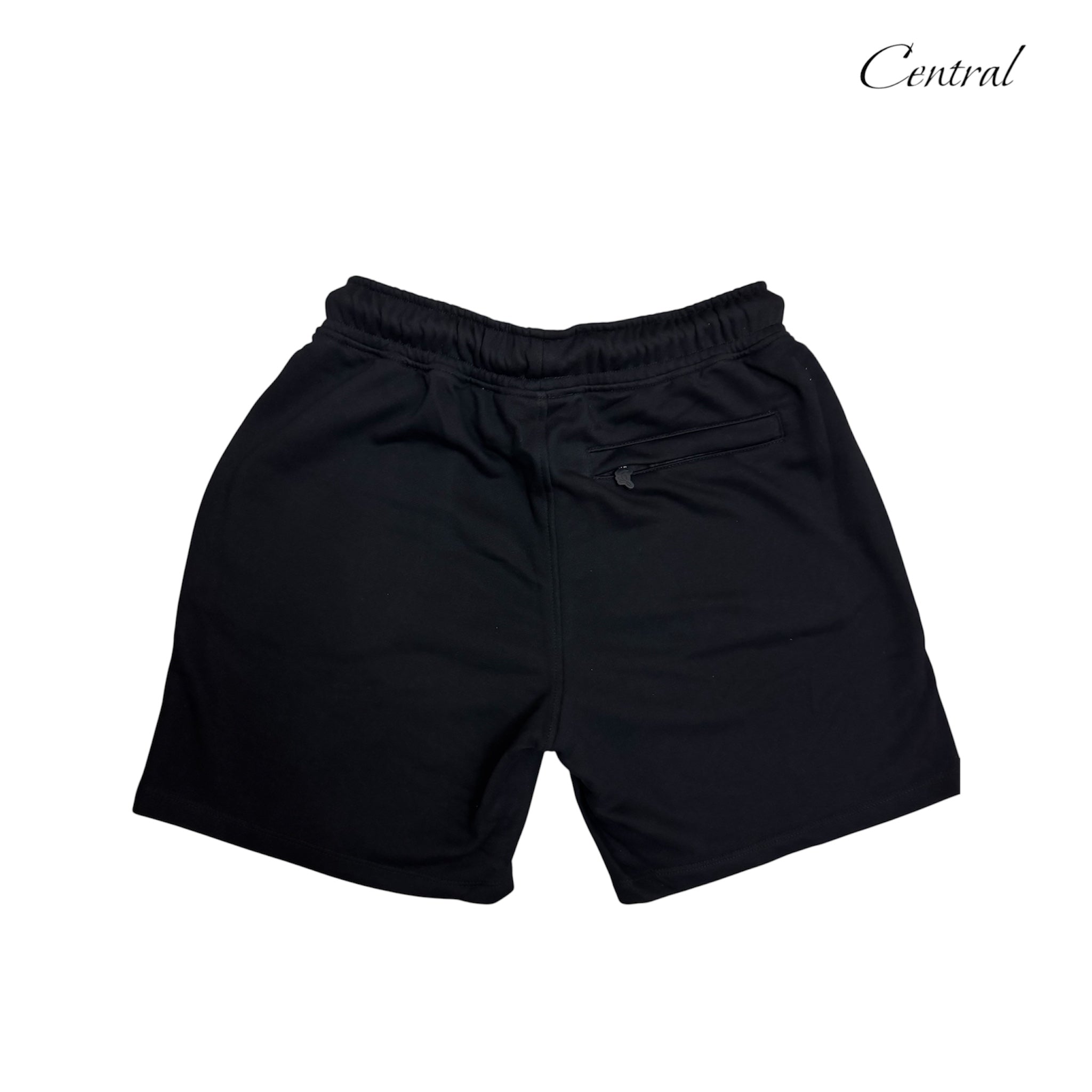 Syna black and rose gold T-shirt and shorts set displayed on a neutral background. Stylish and comfortable casual wear.