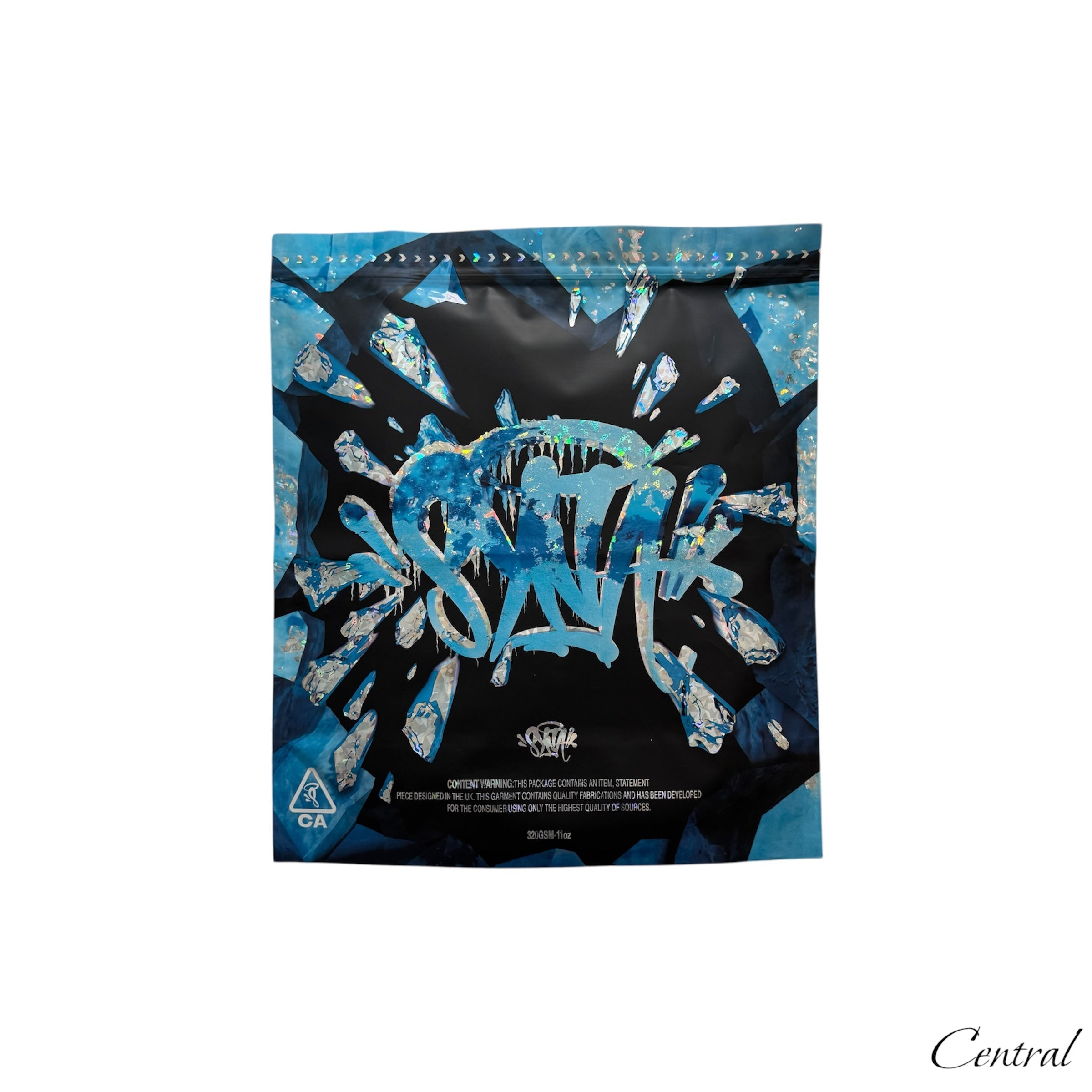 Syna World Ice Tee in white and blue featuring a modern design and comfortable fit. Ideal for casual wear.