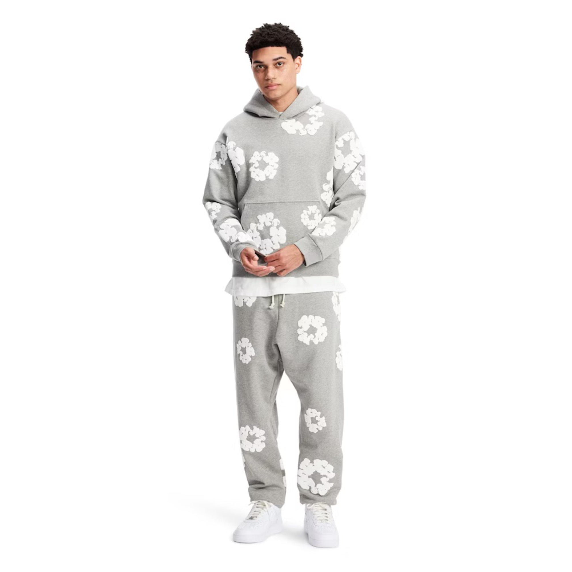 DENIM TEARS THE COTTON WREATH HOODIE Gray