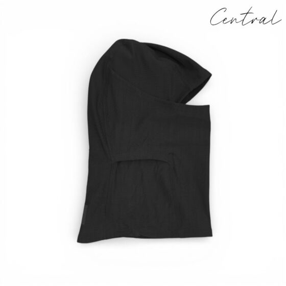 Nike Pro Hyperwarm Ski Mask in black, designed for warmth and comfort during cold weather activities.
