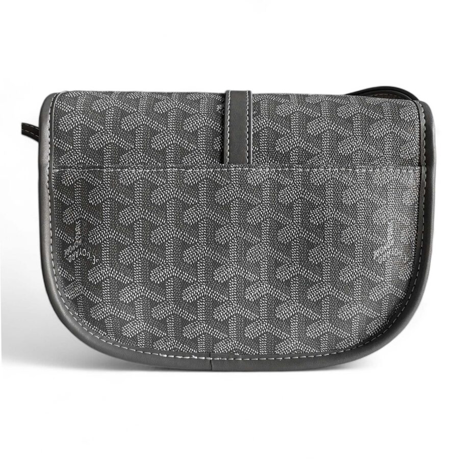 Grey Goyard bag by Central ae featuring signature pattern and elegant design, displayed on a neutral background.
