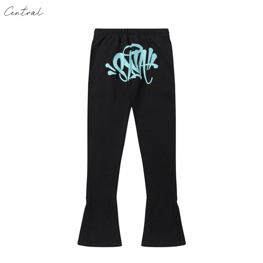 Black and blue Syna World tracksuit set from Central ae featuring a hoodie and pants.
