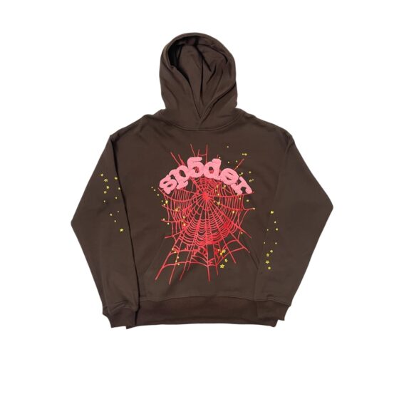 Central ae Sp5der Web Hoodie featuring a spider web design on a black background with a comfortable fit.