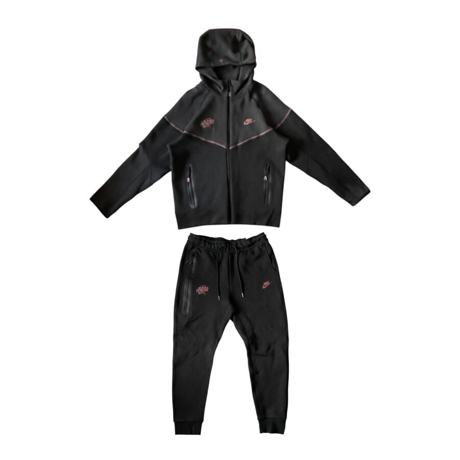 Nike x Central Cee Tech Fleece in black featuring a modern design and soft fabric for comfort and style.