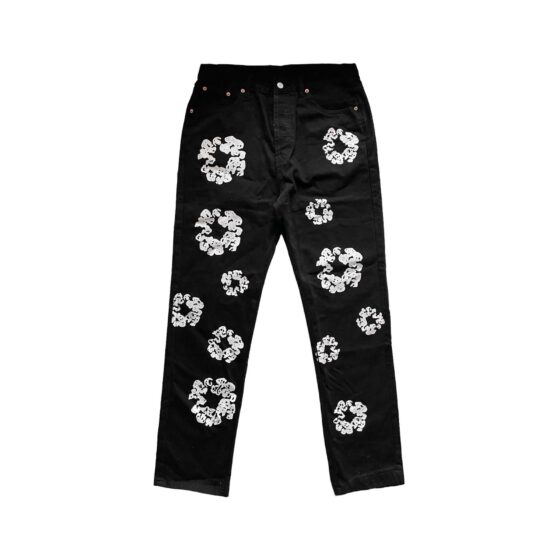 Denim Tears Levi's Cotton Wreath Jeans featuring a classic denim design with unique wreath detailing.