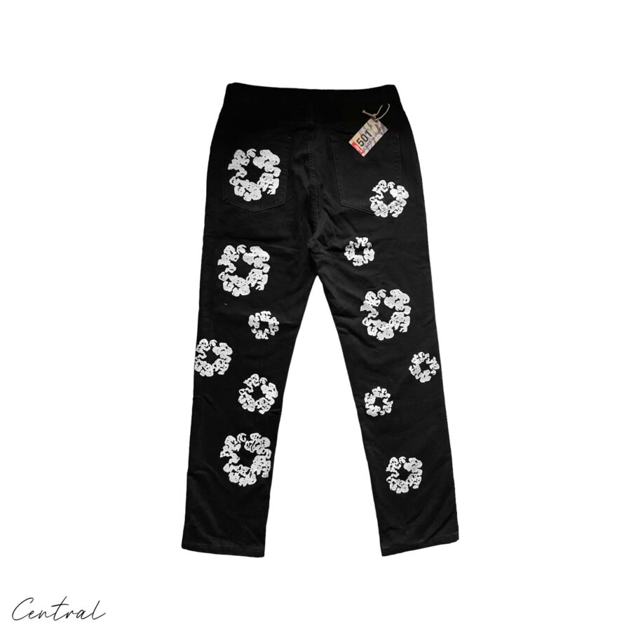 Denim Tears Levi's Cotton Wreath Jeans featuring a unique floral design and classic denim style.