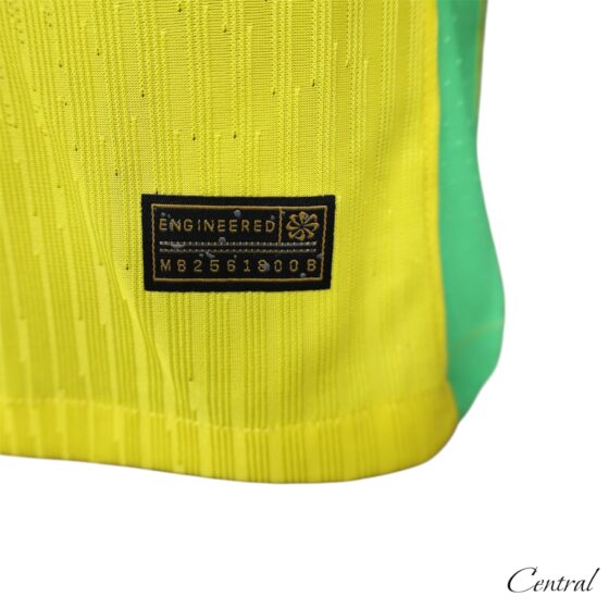 Brazil 25/26 player version jersey by Central.ae, featuring vibrant colors and team logo on a sleek design.