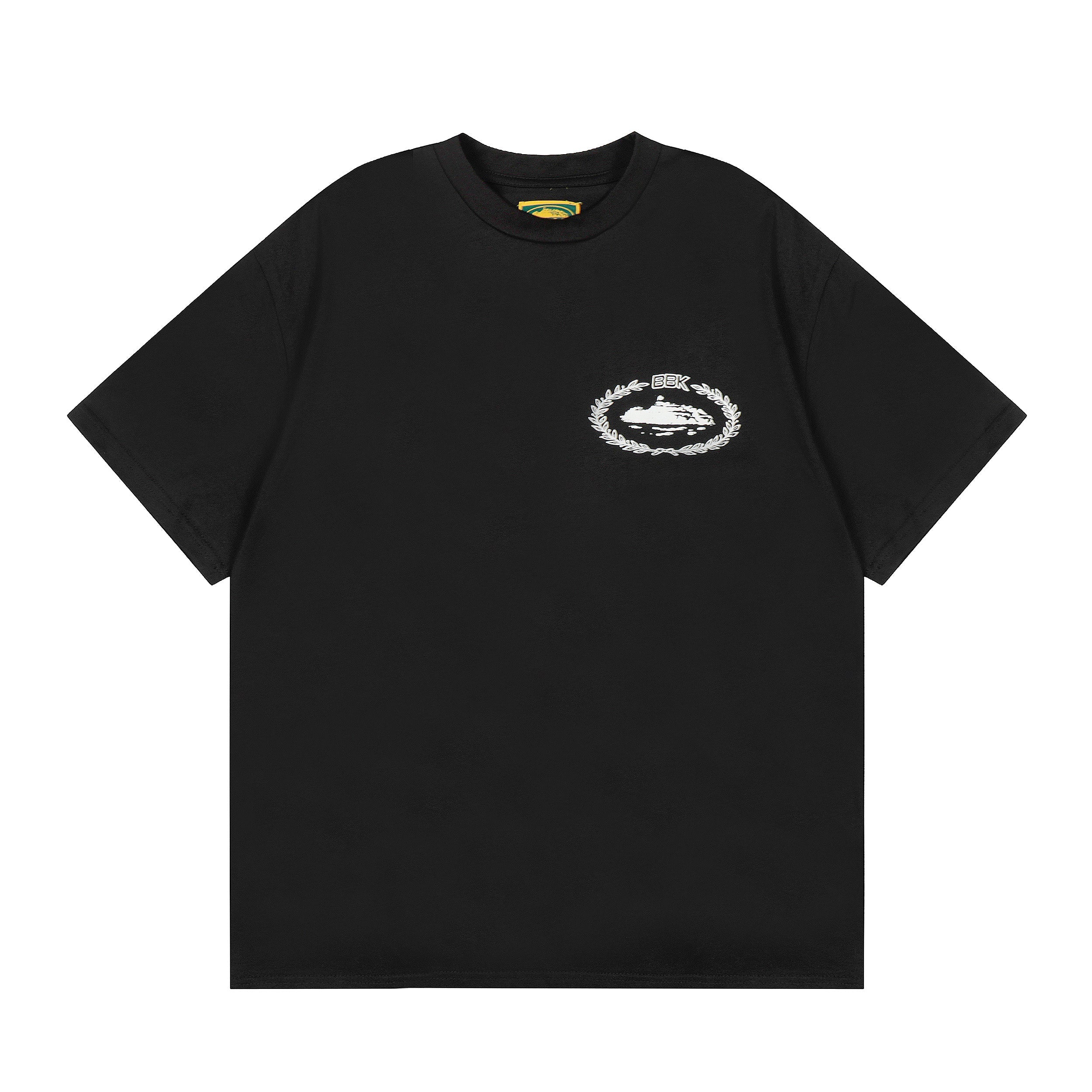 Corteiz x BBK Royale Tee in black featuring bold graphic design, crew neck, and short sleeves from Central Ae.