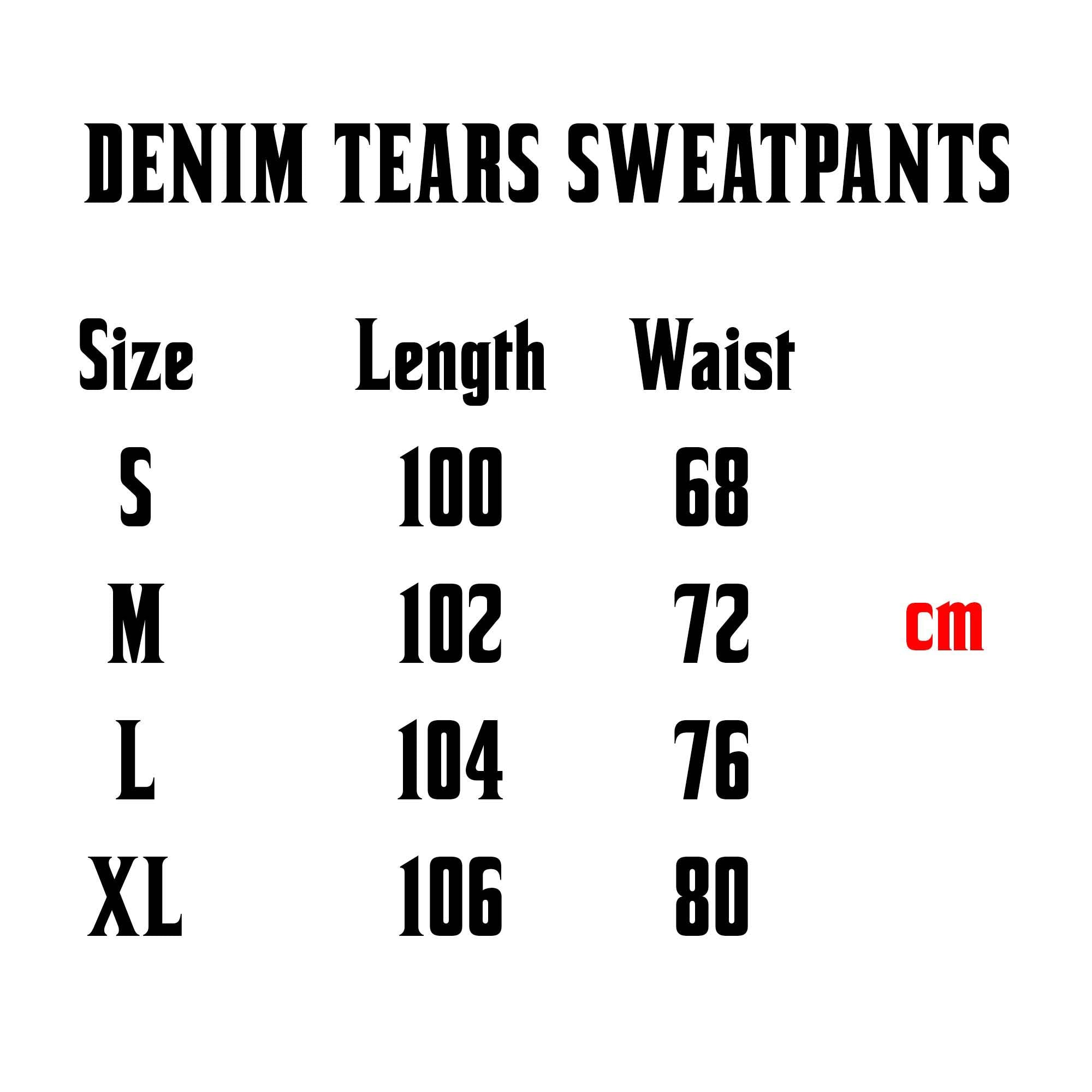 Gray sweatpants from Central ae featuring a cotton wreath design by Denim Tears.