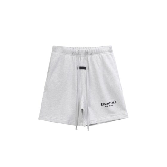 Light grey Essential Short by CENTRAL AE, casual men's shorts with a relaxed fit and comfortable fabric, shown on a model.