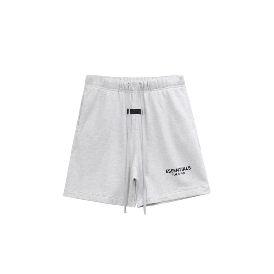Light grey Essential Short by CENTRAL AE, casual men's shorts with a relaxed fit and comfortable fabric, shown on a model.
