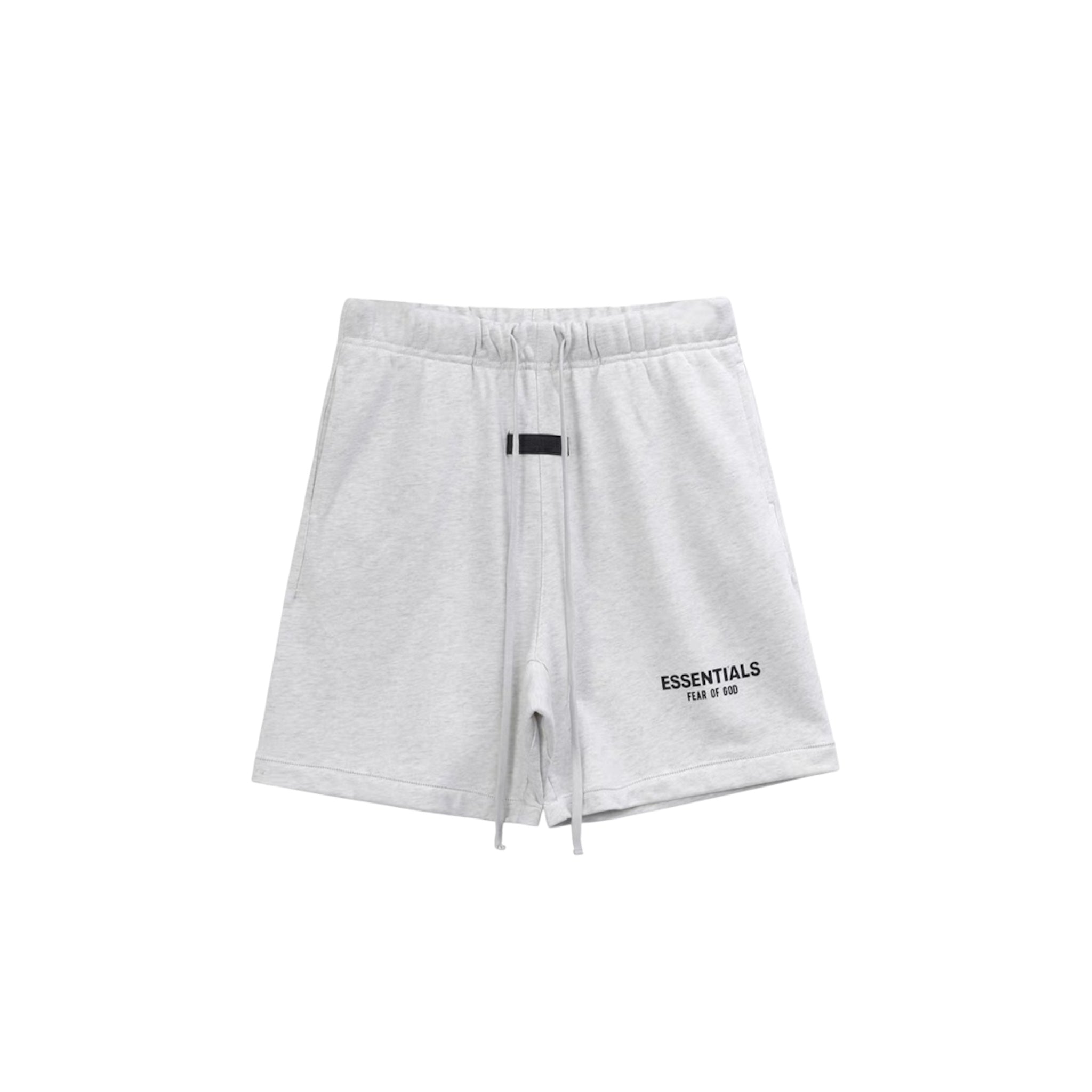 Light grey Essential Short by CENTRAL AE, casual men's shorts with a relaxed fit and comfortable fabric, shown on a model.