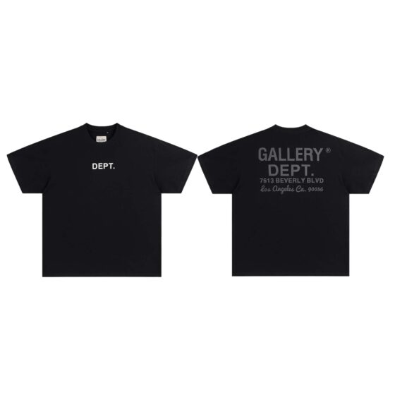 Black Gallery Dept Los Angeles T-shirt featuring a relaxed fit and bold graphic design by Central ae.