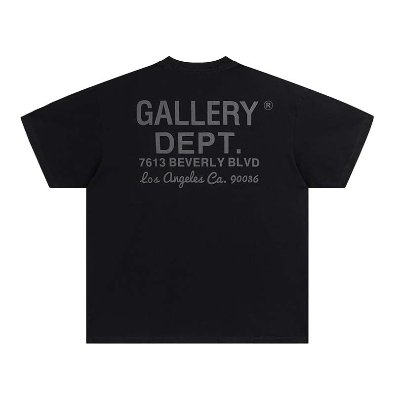 Black Gallery Dept Los Angeles T-shirt by Central ae, featuring a stylish graphic design on soft fabric.