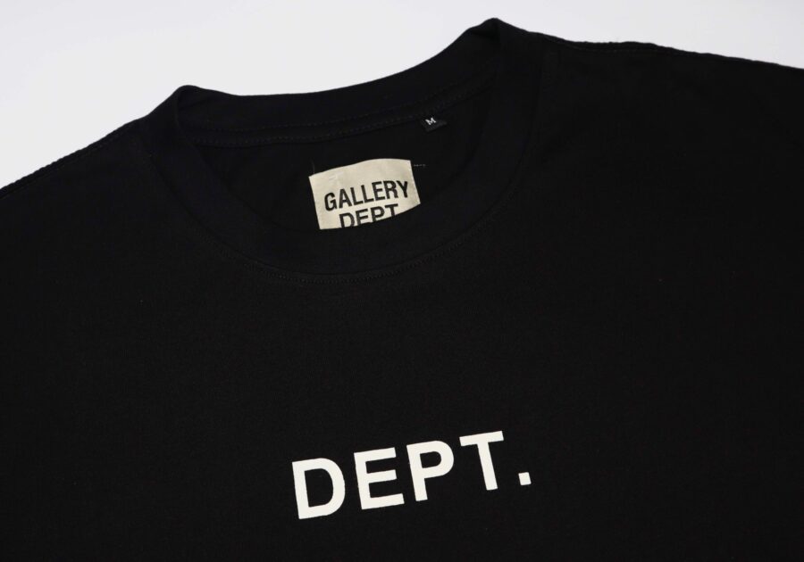 Black Gallery Dept Los Angeles T-shirt by Central ae, featuring a relaxed fit and bold graphic design.