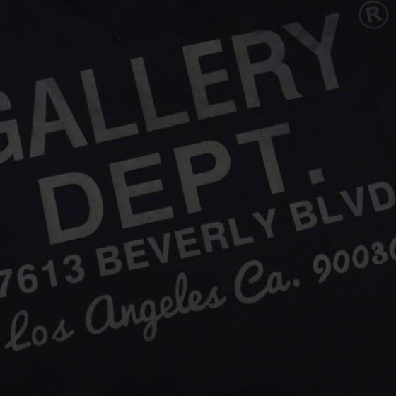 Black Gallery Dept Los Angeles T-shirt by Central ae, featuring a relaxed fit and unique graphic design.