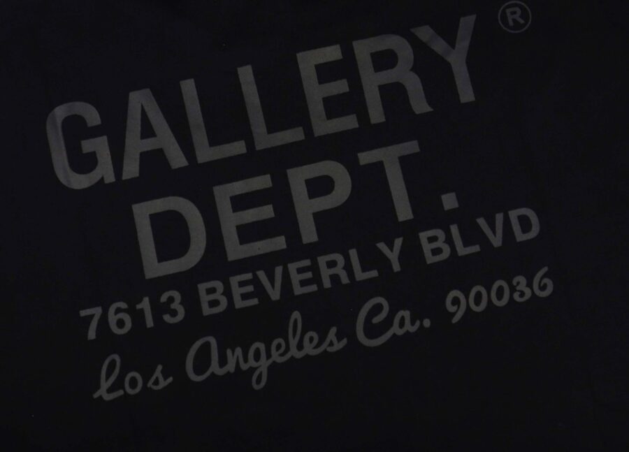 Black Gallery Dept Los Angeles T-shirt by Central ae, featuring a relaxed fit and unique graphic design.