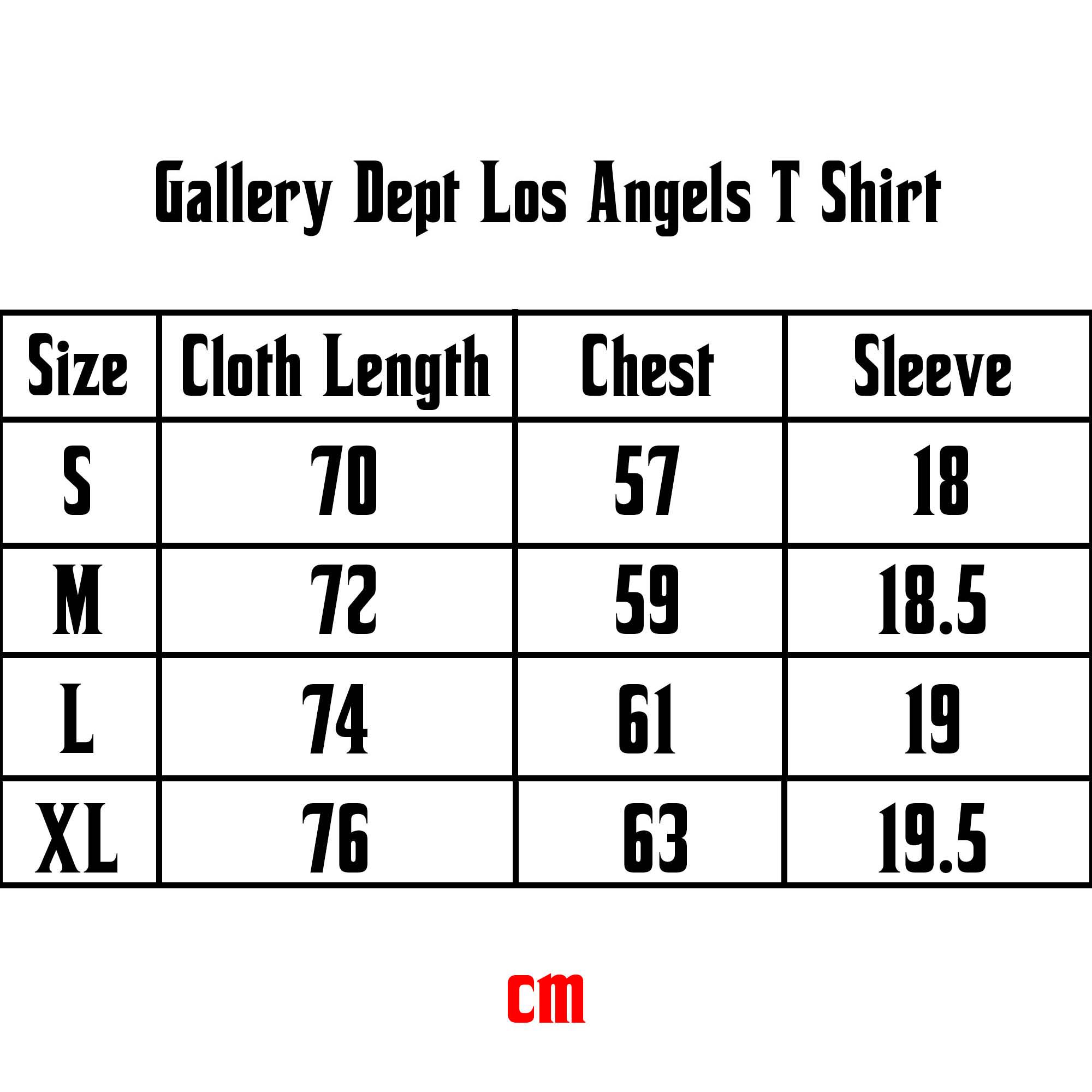 Black Gallery Dept Los Angeles T-Shirt by Central ae, featuring a relaxed fit and graphic design on the front.