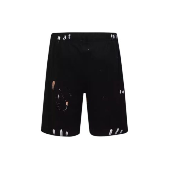 Gallery Dept paint splatter shorts by Central ae, featuring colorful splatters on a casual denim design.