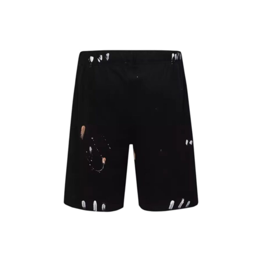 Gallery Dept paint splatter shorts by Central ae, featuring colorful splatters on a casual denim design.
