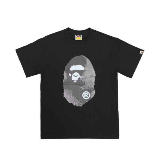 High Tone Bleach Big Ape Head Tee by Central Ae, featuring a bold ape graphic on a distressed bleach wash fabric.