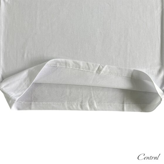Syna World Ice Tee in white and blue with a modern design and comfortable fit displayed on a plain background.