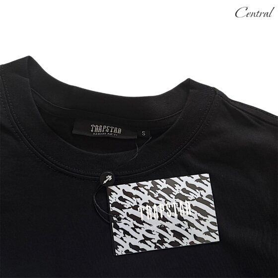 Black Trapstar x More Bands OTW Tee featuring a graphic design, short sleeves, and a relaxed fit.