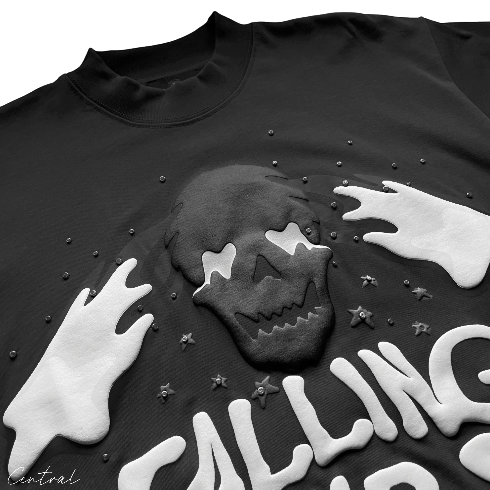 Central ae Falling Stars T-Shirt featuring a unique graphic design on a comfortable fabric in a casual style.