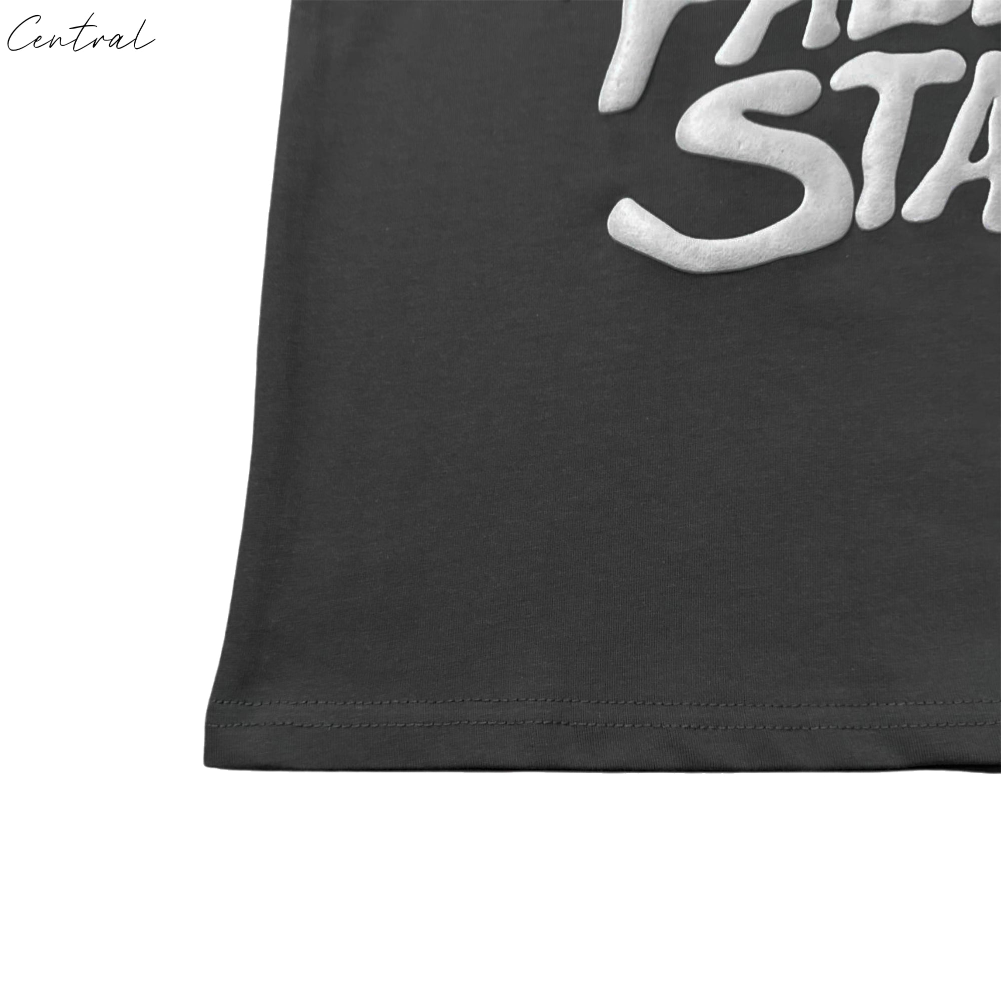 Central ae Broken Planet Falling Stars T-Shirt featuring a vibrant star graphic on a casual short-sleeve tee.