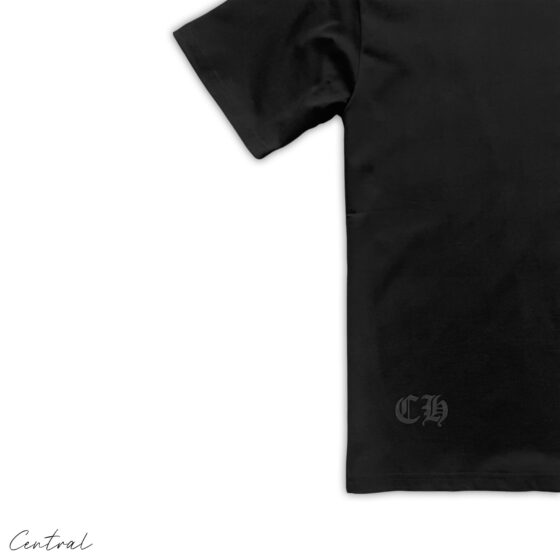 Chrome Hearts Horse Shoe logo pocket T-shirt in black, featuring a unique logo design on the chest pocket.