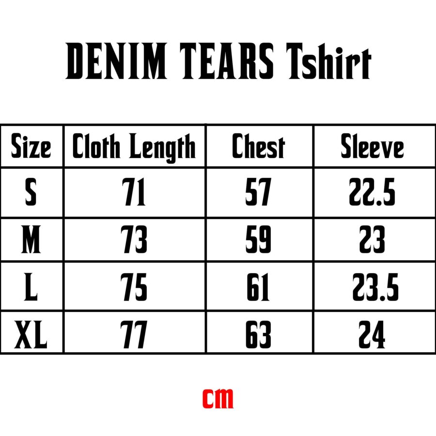 Central ae DENIM TEARS t-shirt featuring a unique graphic design on a classic fit.