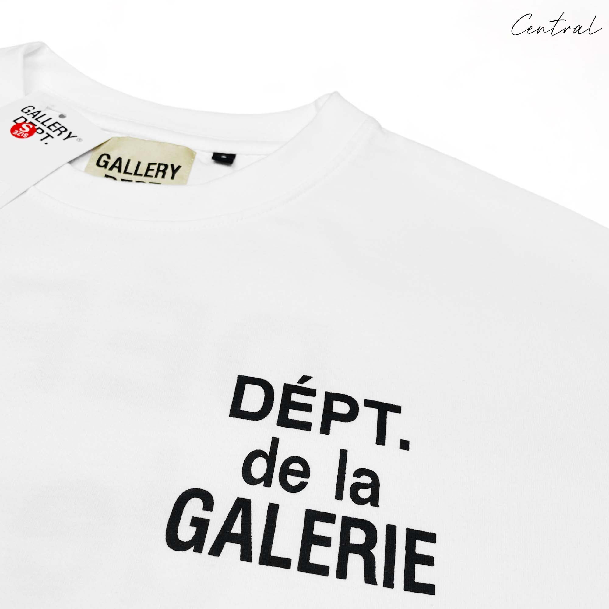 Gallery Dept. T-shirt featuring logo design on a light background, showcasing casual style by Central AE.