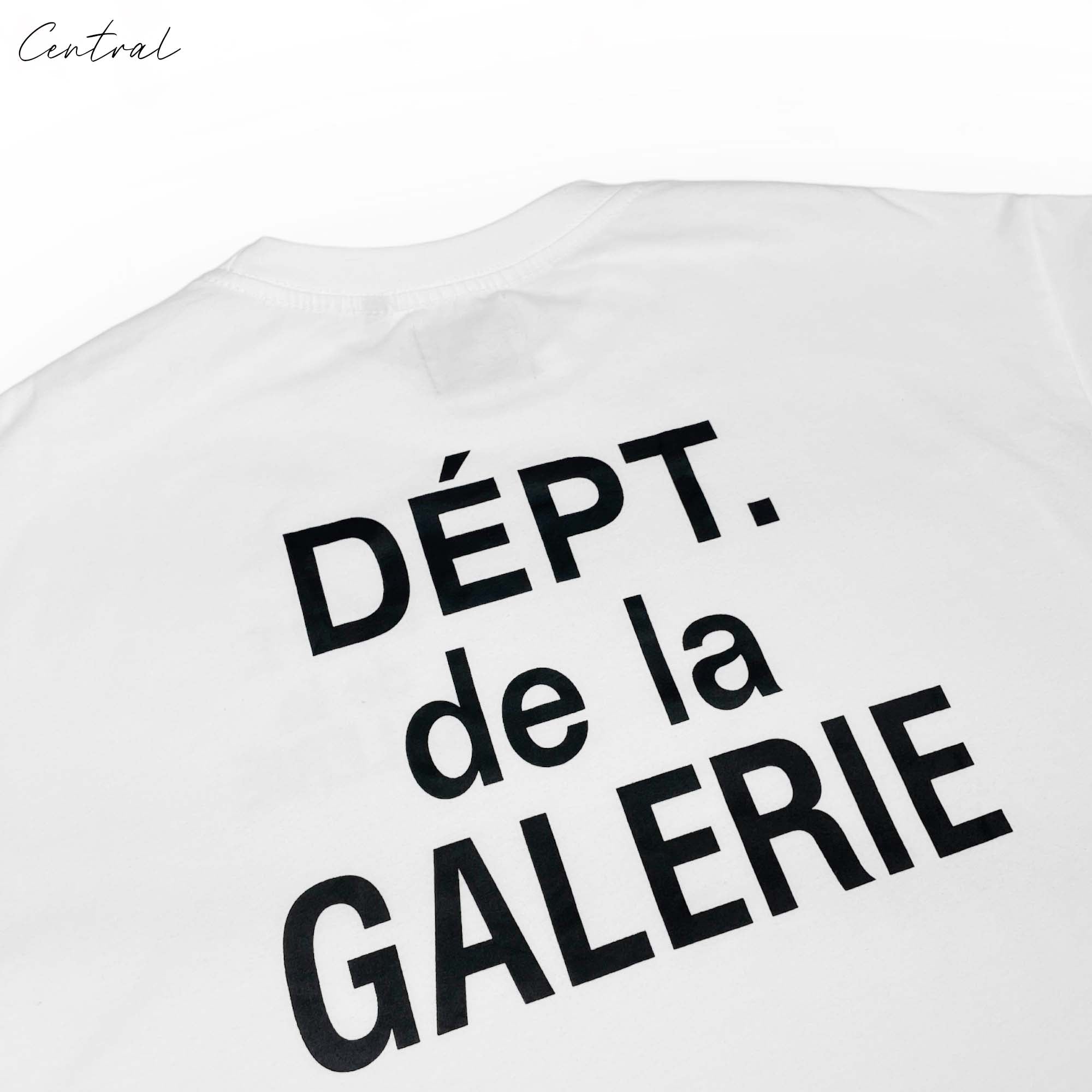 Back view of a Gallery Dept. T-shirt featuring the central ae logo prominently displayed.
