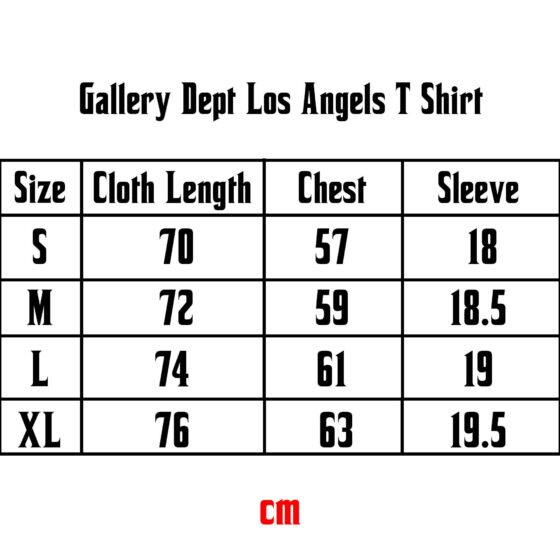 Gray Gallery Dept Los Angeles T-shirt featuring a relaxed fit and classic design for casual wear.
