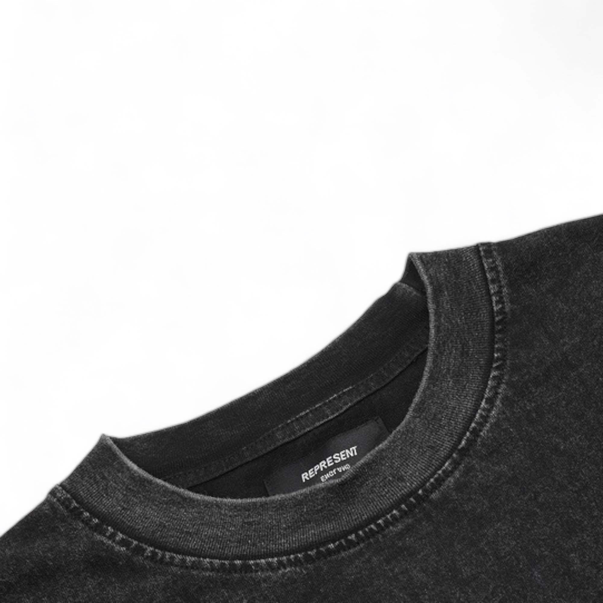 Faded Represent' As Good As Dead Tee in soft fabric, featuring a relaxed fit and graphic design by central.ae.