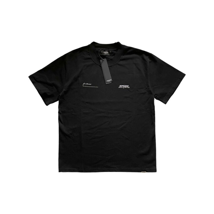 Central ae Patron of the Club T-shirt featuring a bold graphic design on a classic fit black fabric.