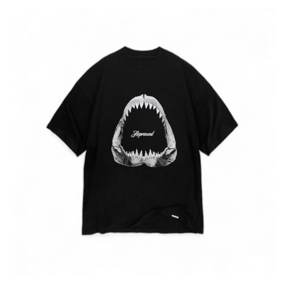 Black Represent SHARK JAWS T-SHIRT featuring a bold graphic design on a classic fit tee.