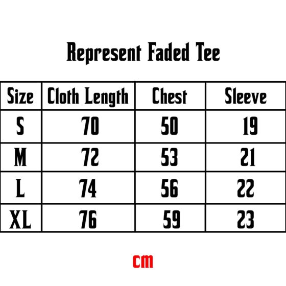 Faded Represent 'The Spirit Untamed' T-shirt featuring a relaxed fit and graphic design in soft fabric.