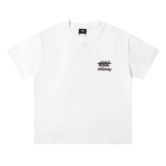 Stussy SURFWALK t-shirt in vibrant colors, featuring a graphic design on a soft fabric, perfect for casual wear.
